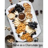 Czlizdyt Non Slip Serving Tray with Handles, Food Trays for