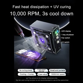 Solder Fume Extractor UV Fast Curing Smoke Absorber Remover Smoke Prevention Absorber DIY Working Fan for Soldering Station