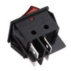 CLDIY DPST 4 Pins 2 Position On/Off Red LED Light