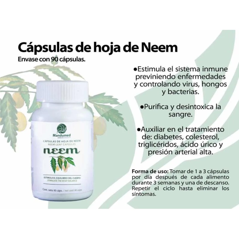 Mandumed Neem Orgánico – Detox, Defensa Inmune y Bienestar General