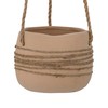 Bloomingville Cari Hanging Flower Pot Natural Ceramic Diameter 14 cm