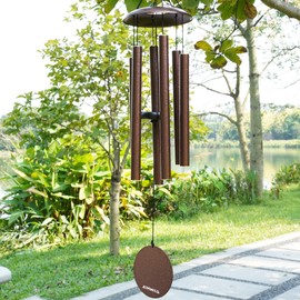 Aimwild 38'' Large Wind Chimes for Outside - Memorial Wind Chimes Deep Tone Outdoor, Sympathy Wind Chimes Gifts for mom/Grandma,Balcony,Garden Décor,Brown