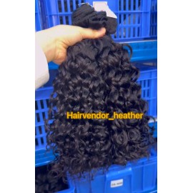 14a Grade Human Hair Bundles Bone Straight Original Burmese Curly Human Hair Wigs Bundles Supplierstyle: 1, color: italy curly 1 bundle, Stretched Length: 12 inches