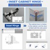 ATYLYF Cabinet Hinges 2 Pack Frameless Inset Soft Close Concealed