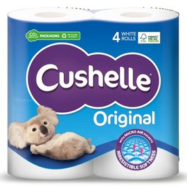 Cushelle Toilet Roll White, Pack of 4