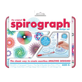 Juego de diseño de espirografía, kit de arte en espiral con kit de diseño clásico en una lata de coleccionista para niños a partir de 8 años