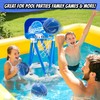 Thusine Pool Basketball Hoop, Floating Basketball Hoop Toy for Pool