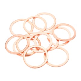 MECCANIXITY 12 Pcs Flat Copper Washers, 26x32x1.5mm Copper Upgraded Flat Metric Sealing Crush Ring Washers for Hydraulic Fittings Screw Bolt Nut Electronic Repair