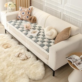 Awjcsv Dog Couch Cover Protector, Couch Cover for Dogs Washable Pet Bed Couch Cover, Pet Friendly Sofa Cover for Large Dogs (27.6 x 59 Inch, Grey)