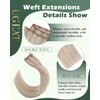 Ugeat Weft Hair Extensions Natural Balayage Double Weft Warm Ash