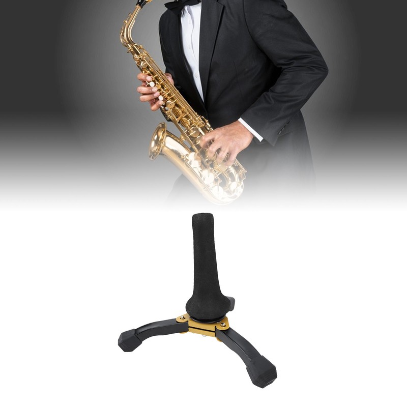 Soprano Sax Stand Foldable Portable Prevent Slip Saxophone Tripod Holder