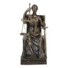 Ebros Seated Lady Justice in Blindfold with Scales and Sword