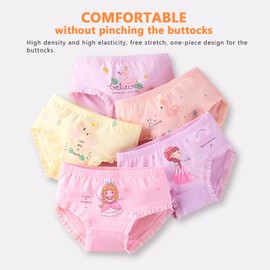 MiiTales Toddler Soft Cotton Panties Little Big Girls Undies Assorted Underwear Girls' Briefs Breathable Comfort Soft Underwear (5 Pack)