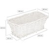 KOTARBAU® Wicker Flower Basket Rectangular 300 x 160 x 120
