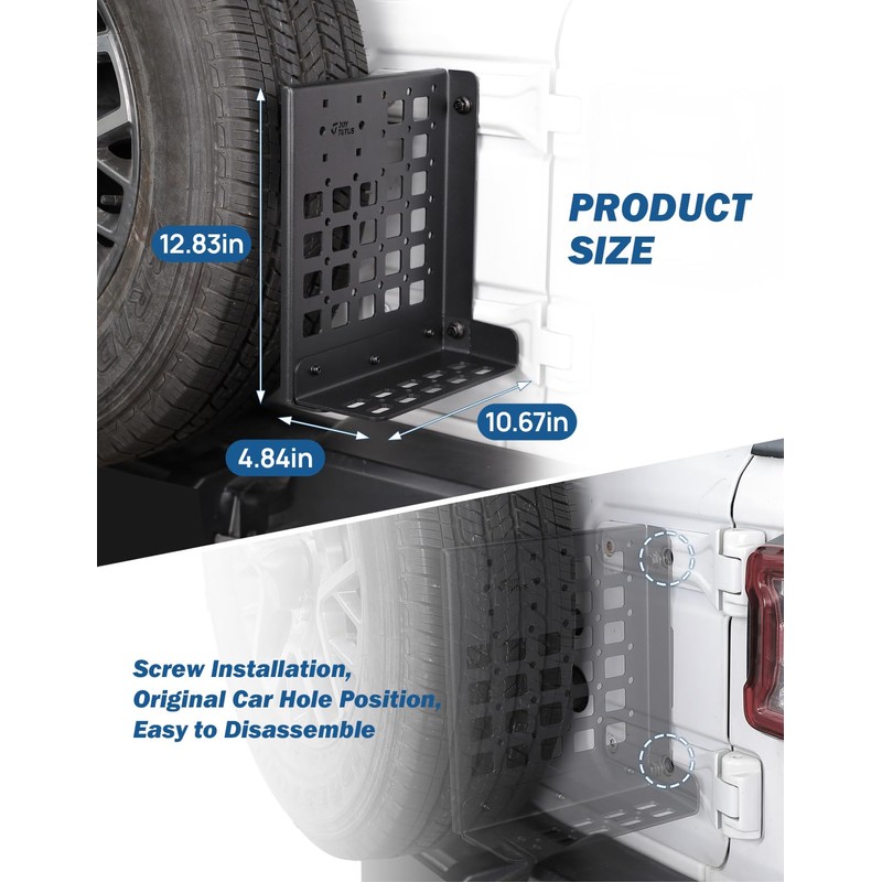 JOYTUTUS Gas Can Mount Bracket Step Foot Pedal Compatible with