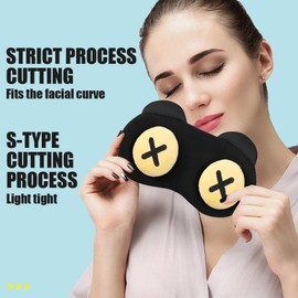 2PCS Cute Eye Mask for Sleeping - Soft Lightweight Eye Cover with Adjustable Strap, Funny Sleep Mask, Eyeshade Covers, Sleeping Mask for Kids Women Men Travel Nap Blindfold Game