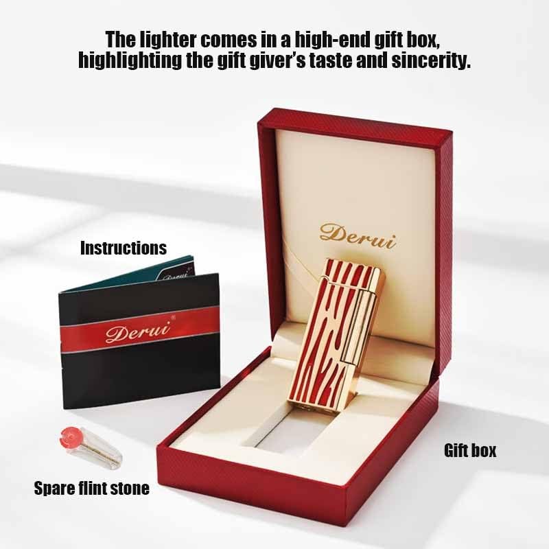 Classic Narrow Butane Lighter Metal Side Slide Lgnition Refillable Soft