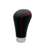 akhan SK408 Gear Knob Faux Leather Black with Red Stitching