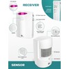 Driveway Alarm Wireless Outside, 1byone Motion Sensor Alarm 1000 FT