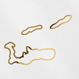 Decal Stickers of Cayman Islands Silhouette Outline (Metallic Gold) (Set of 2) Luxury Weatherproof Vinyl Decal Stickers for Laptop Desktop Smartphone Car Dirt Bike Wall - BICVER1e85582GOW19Y24