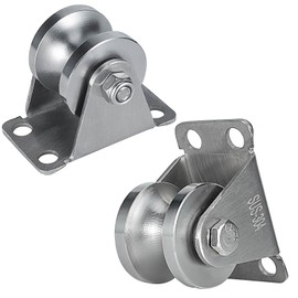 KCNOFNC Pulley Steel Cable, Pulley for Ropes, Pulley with 2 Ball Bearings, Pack of 2