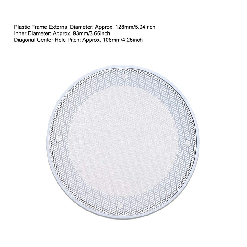 White Round Speaker Cover Ceiling Speaker White Cover Metal Cold