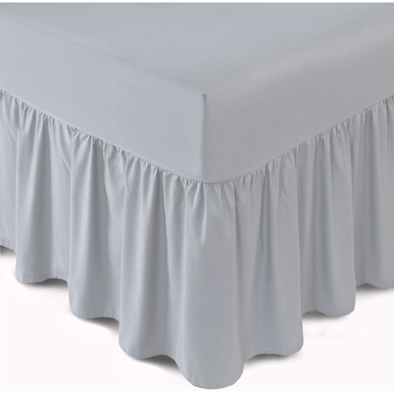 Linen Home Extra Deep Frilled Fitted Valance Sheet Single Bed