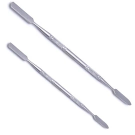 Spatula Cosmetic Tool Spatula Set Metal Spatula Tool (4.7 inches (12 cm) x 1 Piece 6.3 inches (16 cm) x 1 Piece Set of 2 Craft Tools Modeling Spatula Transparent Nail Art Foundation Spatula Stir Stick Tool Carry, Double-Ended Mixing Stick