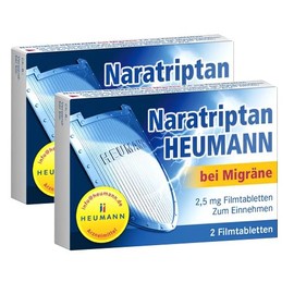 Twin Pack Set with Naratriptan Heumann for Migraines 2.5 mg (Pack of 2)