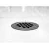 Westbrass D206P-26 2" No-Caulk PVC Compression Shower Drain with 4-1/4"