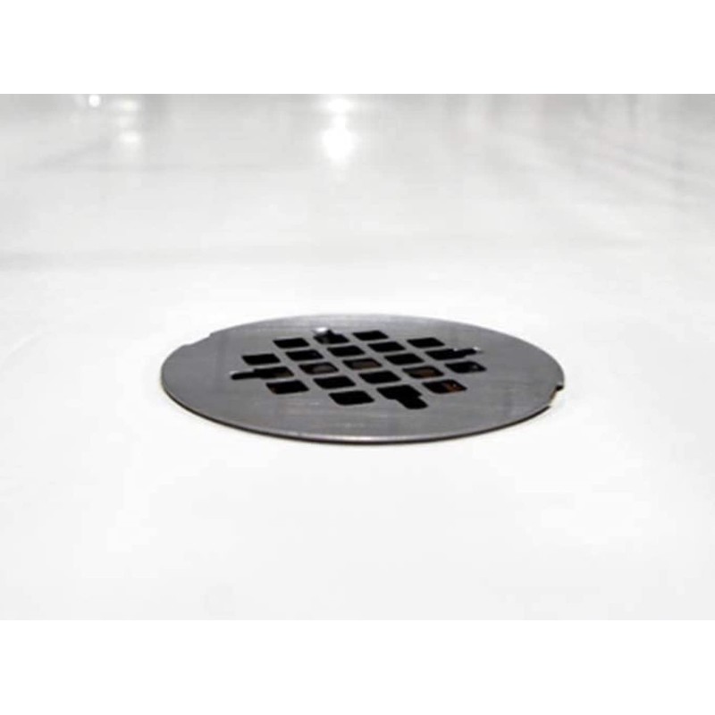 Westbrass D206P-26 2" No-Caulk PVC Compression Shower Drain with 4-1/4"