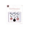 PD-Party 7024113 Swirls Decoration, Pink/Black