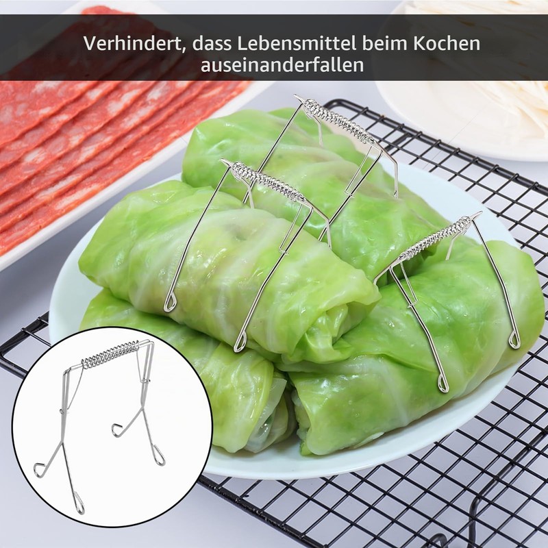 Roulade Clips Stainless Steel Meat Rolls Tensioning Pack of 10
