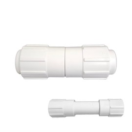 3/4" Inch USA Made - Pro Grade Heavy Duty PVC Repair Coupling Expandable Pipe Fitting - White Plastic (3/4" INCH)
