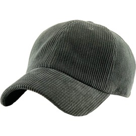 KBE-COR-Classic DGY Casual Lumberjack Plaid Suede Corduroy PU Melange Cap Dad Hat 6 Panel Baseball Classic Adjustable Soft