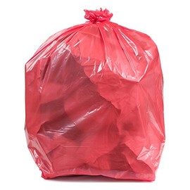 Plasticplace 55-60 Gallon Trash Bags │ 1.2 Mil │ Red Heavy Duty Garbage Can Liners │ 38” x 58” (50 Count), 250 (Pack of 1)