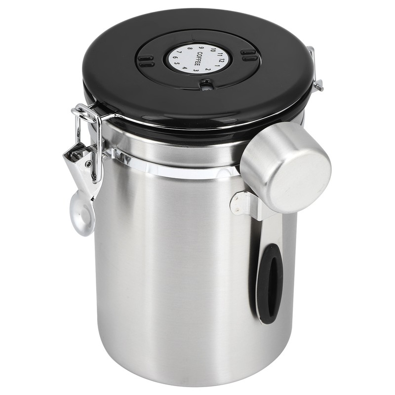 Stainless Steel Coffee Bean Airtight Canister Tea Dried Fruits Storage