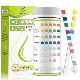 Yiffer 175-Count 8-Way Aquarium Test Strips with Ammonia