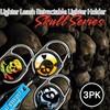Premium Lighter Leash Retractable Lighter Holder -Skull Series - Standard