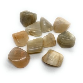 Moonstone Mini Crystal Tumbled Stones - 10 Pc