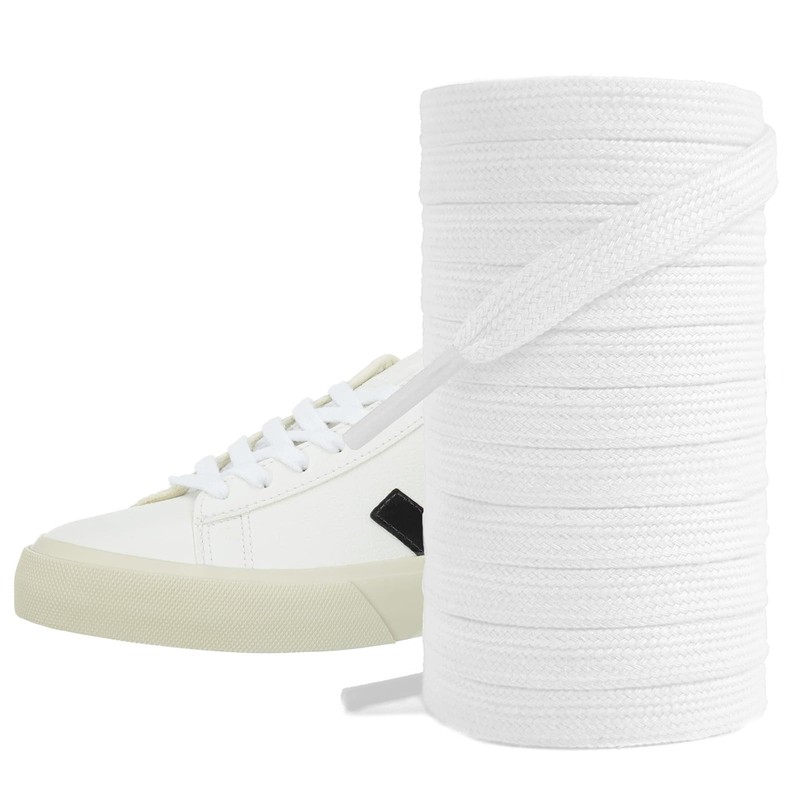 UamGlsob Flat Laces for Veja Campo Sneakers,8mm Trainers Shoelaces Replacement