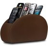 FACAICAI Remote Control Holder with 5 Compartments,Pu Leather Office Organization
