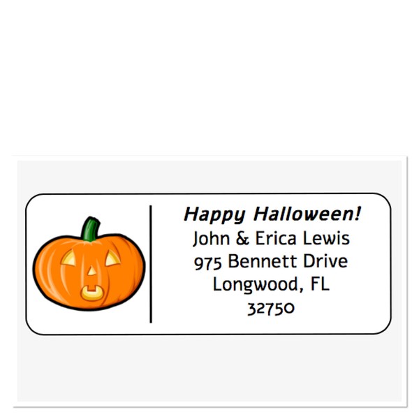 Personalized Address Labels, Halloween Pumpkin Set Of 30, Personalized Wedding