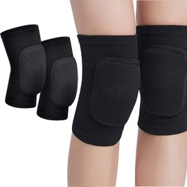 Knee Pads, Dance Knee Pads, Soft Knee Pads, 1 Pair, NTI Collision Soft Thickening Sponge Knee Pads, Premium Knee Pads Made of Breathable Fabric, for Dance, Football, Jogging, Dance, Black (L)