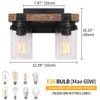 2-Light Farmhouse Vanity Lights for Bathroom, Rustic Bathroom Light Fixtures
