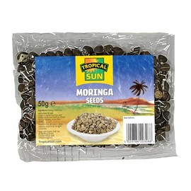 Tropical Sun Moringa Seeds | 100% Natural Whole Seeds | Ideal for Herbal Tea and Culinary Uses | 50g (Pack of 1)
