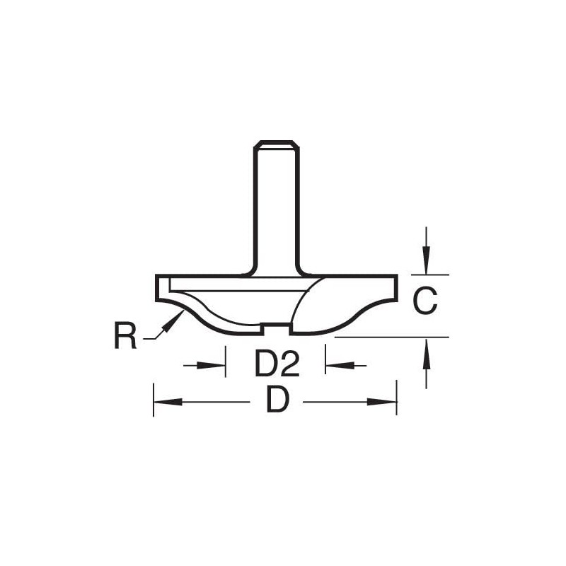 Trend CraftPro Panel Raiser Router Cutter Bit, 1/4 Inch Shank,