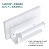 Hoimpro White Aluminum Toilet Paper Holder with White Natural Marble