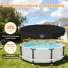 Safana 10FT Round Pool Cover [2026 Super Windproof Rachet Strap