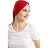 Women's Stretchy Knotted Twist Soft Cotton Headbands, Solid Colour, Non-Slip